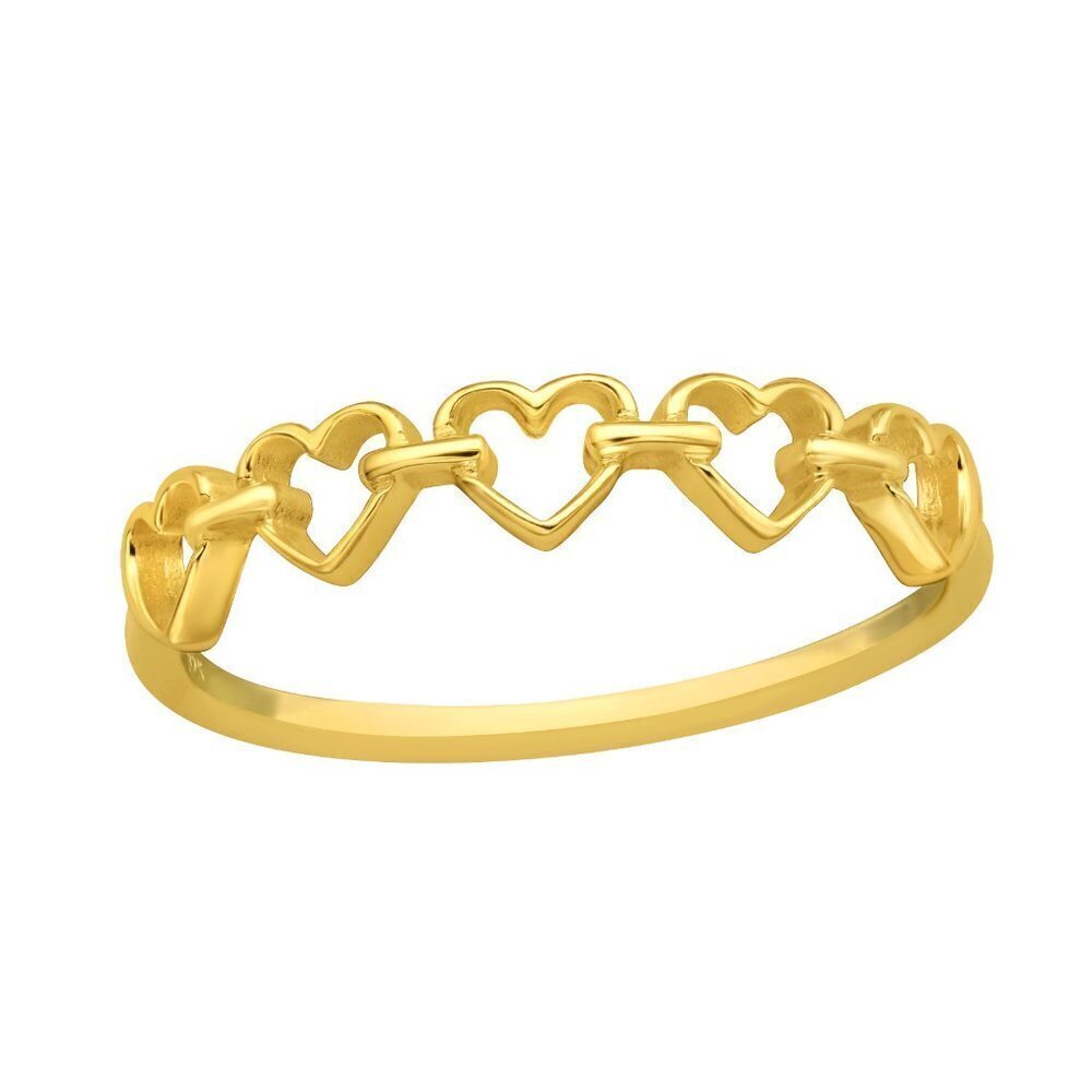 14k Gold Vermeil Heart Band Ring